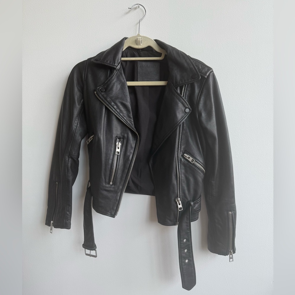Allsaints Balfern Leather Jacket - Size 2, barely worn